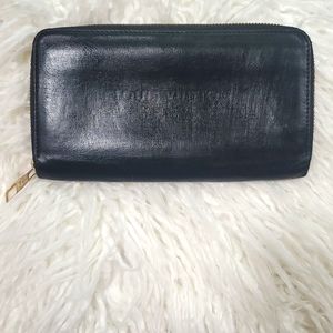 Louis Vuitton Zippy Wallet, Black with Yellow Interior